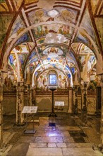 Crypt of frescoes from the 9th century under the main altar, Cripta degli Affreschi, Basilica of