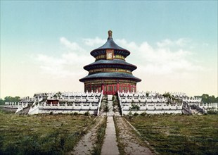 The Temple of Heaven, Beijing, China, 1890, Historic, digitally restored reproduction from a 19th