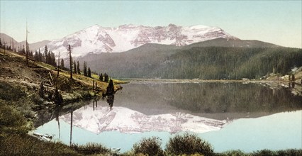 Trout Lake, Colorado, United States of America, USA, digitally restored reproduction from a 19th