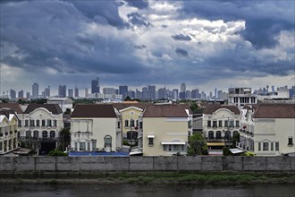 Skyline and residential buildings, Bangkok, Thailand, Asia