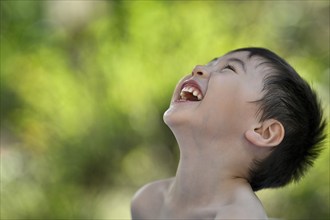 Child, boy, 5 years, portrait, multiethnic, laughs, joy, joie de vivre, Stuttgart,