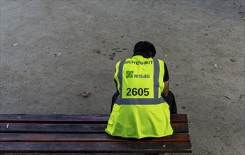 Security forces and barriers at the museum festival on the banks of the Main, Frankfurt am Main,