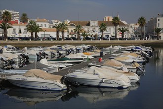 Boat harbour of Faro, Algarve, Portugal, Europe