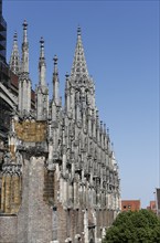 Ulm Cathedral, details south aisle, behind south tower, sacral building, church, facade,