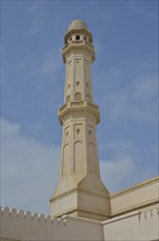 Minaret of the Sultan Qaboos Grand Mosque, classical Medina architecture, Salalah, Orient, Oman,