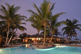 Swimming pool of the Hilton Hotel, Salalah, Dhofar Region, Orient, Oman, Asia