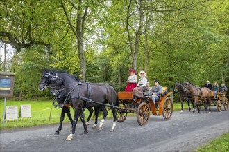 Presentation and route ride, all carriages in stylish tension, popular sporting event over approx.