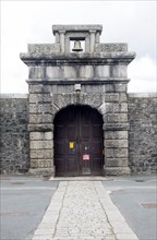 Entrance doorway to Dartmoor prison, Princetown, Devon, England, UK