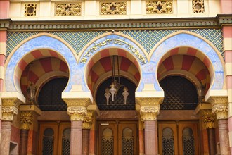 Exterior view of the Jubilee or Jerusalem Synagogue in Prague, Czech Republic, Europe