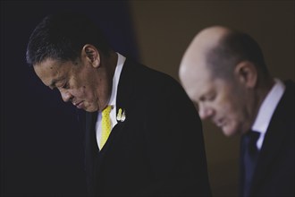 (R-L) Olaf Scholz (SPD), Federal Chancellor, and Srettha Thavisin, Prime Minister of Thailand, at a