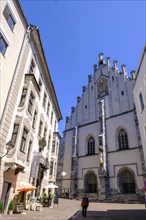 Franz-Josef-Straße with parish church, Old Town Schwaz, Inntal, Tyrol, Austria, Europe