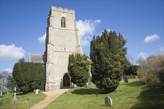 Parish church of Saint Mary, Clopton, Suffolk, England, UK