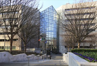 Modern architecture of Dublin City Council Civic Offices building, Dublin, Ireland, Republic of