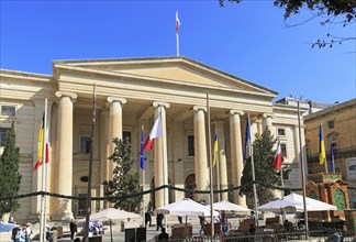 Courts of Justice building in city centre of Valletta, Malta built 1965 and 1971