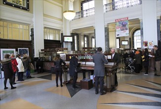 People inside the General Post Office building, O' Connell Street, Dublin city centre, Ireland,