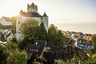 Meersburg Castle, Old Castle, Sunrise, Meersburg, Lake Constance, Baden-Württemberg, Germany,