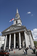 St Martin in the Fields church, Trafalgar Square, London, England, United Kingdom, Europe