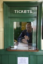 Station ticket office, Corfe Castle, Dorset England. The Swanage Railway is situated on the Isle of