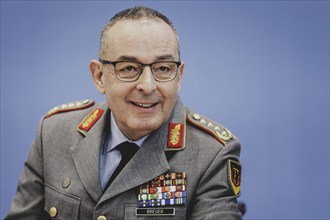 General Carsten Breuer, Inspector General of the Bundeswehr, at a federal press conference on the