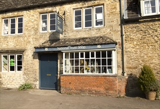 National Trust shop in the village of Lacock, Wiltshire, England, UK