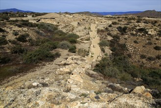 Defensive walls Los Millares prehistoric settlement, Almeria, Spain, Europe