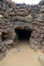 Ruins of pre-Spanish Mahos village, Poblado de la Atalayita, Pozo Negro, Fuerteventura, Canary