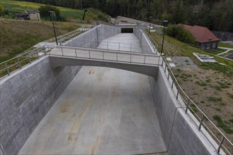 After the flood of 2002, the Malter dam was upgraded with a new emergency spillway, Malter, Saxony,