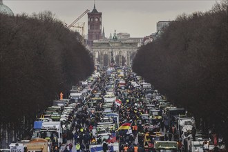 Road blockades, taken as part of the farmers' protests in Berlin, 15 January 2024. 10, 000