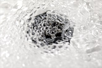 Fresh water flows into a washbasin, 16/05/2020