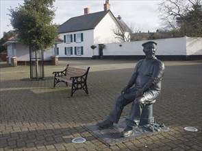 Yankee Jack sculpture by Alan Herriot, Watchet, Somerset, England, United Kingdom, Europe