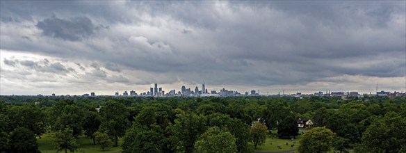 Detroit, Michigan, Clouds over Detroit