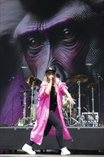 Adenau, Germany, 7 June 2024: Guano Apes with singer Sandra Nasic play at Rock am Ring. The