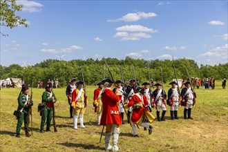 The Great Encampment near Mühlberg, also known as the Lustlager von Zeithain, was a grandiose troop