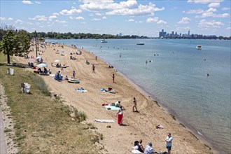 Detroit, Michigan, The beach on Belle Isle, an island state park in the Detroit River