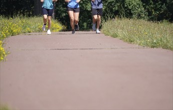 Jogging in a park in summer, Germany, Europe