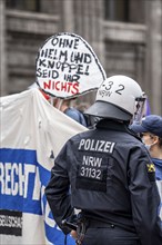 Police operation at a demonstration against the planned assembly law in North Rhine-Westphalia, in