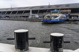 GVB ferries for pedestrians and cyclists across the river Ij, to Amsterdam Centraal station, free