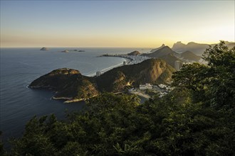 View from Sugarloaf Mountain to Copacabana in Rio de Janeiro. 21.07.2024. Photographed on behalf of