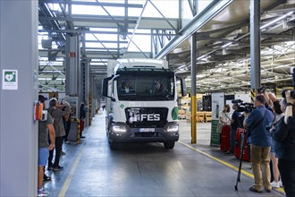 Presentation of the first fuel cell lorry from FES GmbH Fahrzeug-Entwicklung Sachsen. FES GmbH has