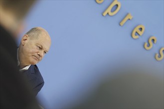 Olaf Scholz (SPD), Federal Chancellor, on his way to the Federal Press Conference, bpk, Federal