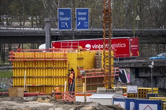 Duisburg-Kaiserberg motorway junction, complete reconstruction and new construction of the A3 and