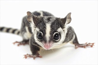 Cute sugar glider on white background. KI generiert, generiert, AI generated