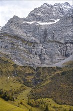 Mountain landscape in autumn, summit Eiskarlspitze, Eng, municipality Hinterriß, Karwendel