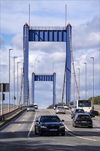 The Friedrich Ebert Bridge over the Rhine between Ruhrort and Homberg, Duisburg, North