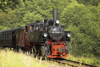 HSB, Harz narrow-gauge railway, locomotive, steam engine, smoke, HSB railway, Brockenbahn, Harz,