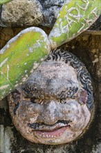 Balinese wooden masks, face, sculpture, idol, icon, grimace, design, culture, carving, painted,