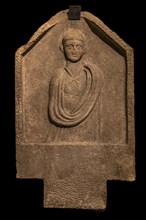 Stele with toga bearer, 1st century, Tergestino Lapidarium, Castle of San Giusto, medieval castle