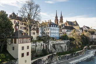 Old Town Grossbasel and Basel Minster, Basel, Canton of Basel-Stadt, Switzerland, Europe