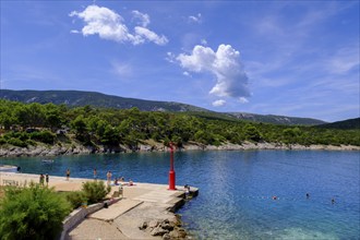 Beach, Osor, Island of Cres, Kvarner Gulf Bay, Croatia, Europe