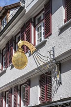 Nose sign from the Zaiser bakery, traditional Ulm confectioner in the historic centre of Ulm,